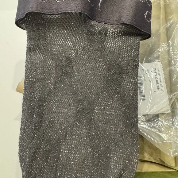 Gucci tights. Dark gray, glitter. Large NWT. - Picture 3 of 4